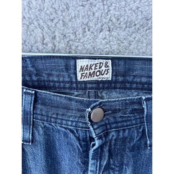 Naked & Famous Jeans Mens 33x31 Light Indigo Selvedge Weird Guy Japanese Tapered - Picture 3 of 13